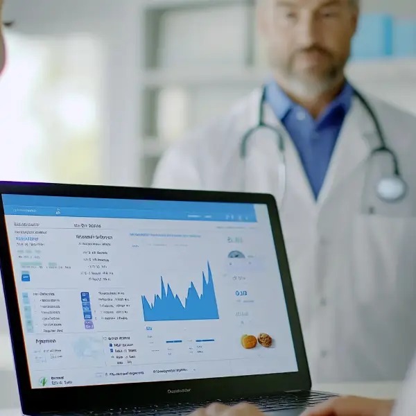 Doctor showing warm attention to an older patient