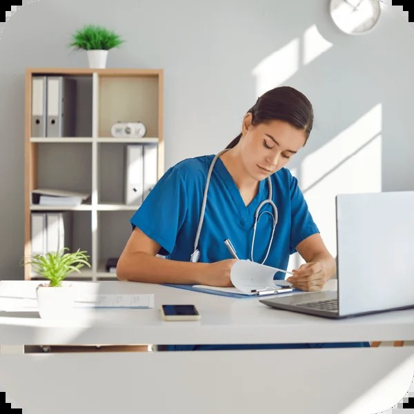 Clinician handling work pressure